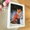 3Д картинка "Лиса" (большая) 14,5 х 19,5 см х Ж-0018, голографическая открытка с изображением лисы, без рамки