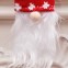 Подвеска "Гномик Длинная борода" в красно-белом колпаке с 2 бубонами, текстиль, в ассортименте