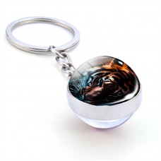 Брелок "Тигр" со стеклянным шариком